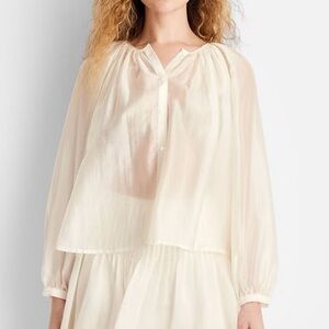 Future Collective Women’s Long Sleeve Flowy Button Down Shirt